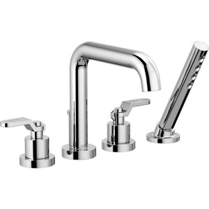 DT67435PCLHP/DHL634PC/DR64707 Litze Deck Mount With Handshower Tub Faucet - Chrome DT67435PCLHP/DHL634PC/DR64707 Litze Deck Mount With Handshower Tub Faucet - Chrome