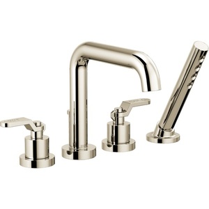 DT67435PNLHP/DHL634PN/DR64707 Litze Deck Mount With Handshower Tub Faucet - Brilliance Polished Nickel DT67435PNLHP/DHL634PN/DR64707 Litze Deck Mount With Handshower Tub Faucet - Brilliance Polished Nickel