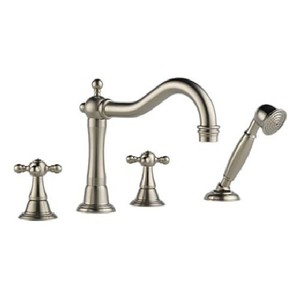 DT67438BN/DR64707 Tresa Deck Mount With Handshower Tub Faucet - Brilliance Brushed Nickel DT67438BN/DR64707 Tresa Deck Mount With Handshower Tub Faucet - Brilliance Brushed Nickel