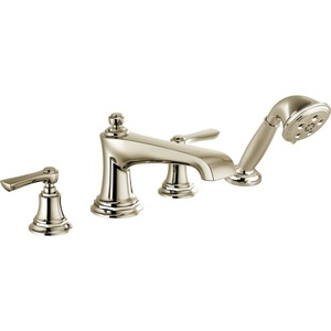 DT67460PNLHP/DHL660PN/DR64707 Rook Deck Mount With Handshower Tub Faucet - Brilliance Polished Nickel DT67460PNLHP/DHL660PN/DR64707 Rook Deck Mount With Handshower Tub Faucet - Brilliance Polished Nickel