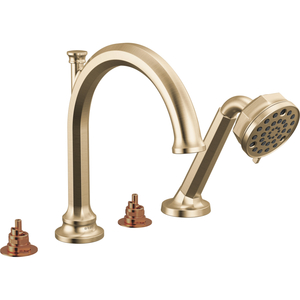 DT67465GLLHP Beauclere Deck Mount With Handshower Tub Faucet - Luxe Gold DT67465GLLHP Beauclere Deck Mount With Handshower Tub Faucet - Luxe Gold