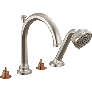 DT67465NKLHP Beauclere Deck Mount With Handshower Tub Faucet - Luxe Nickel DT67465NKLHP Beauclere Deck Mount With Handshower Tub Faucet - Luxe Nickel