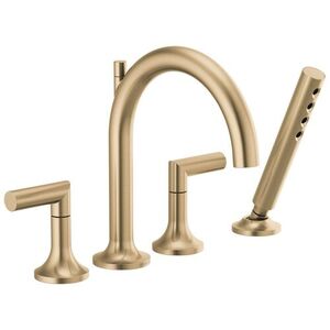 DT67475GLLHP/DHL675GL/DR64707 Odin Deck Mount With Handshower Tub Faucet - Brilliance Luxe Gold DT67475GLLHP/DHL675GL/DR64707 Odin Deck Mount With Handshower Tub Faucet - Brilliance Luxe Gold