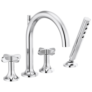 DT67475PCLHP/DHX675PC/DR64707 Odin Deck Mount With Handshower Tub Faucet - Chrome DT67475PCLHP/DHX675PC/DR64707 Odin Deck Mount With Handshower Tub Faucet - Chrome