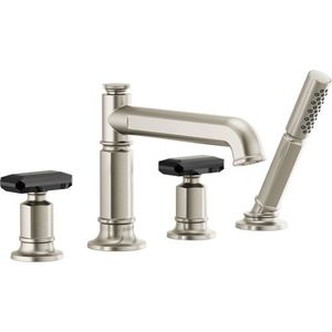 DT67476NKLHP/DHK676NKBC/DR64707 Invari Deck Mount With Handshower Tub Faucet - Brilliance Luxe Nickel