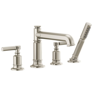 DT67476NKLHP/DHL676NK/DR64707 Invari Deck Mount With Handshower Tub Faucet - Brilliance Luxe Nickel