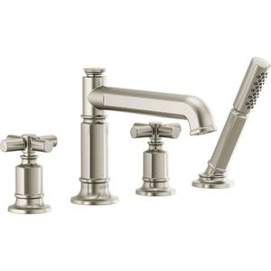 DT67476NKLHP/DHX676NK/DR64707 Invari Deck Mount With Handshower Tub Faucet - Brilliance Luxe Nickel