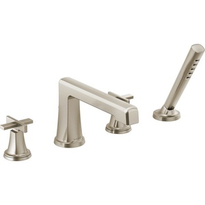 DT67498NKLHP/DHX698NK/DR64707 Levoir Deck Mount With Handshower Tub Faucet - Brilliance Luxe Nickel DT67498NKLHP/DHX698NK/DR64707 Levoir Deck Mount With Handshower Tub Faucet - Brilliance Luxe Nickel