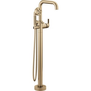 DT70135GLLHP/DHL7033GL/DR70100 Litze Freestanding Tub Faucet - Brilliance Luxe Gold