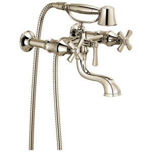 DT70210PNLHP/DT70361PN/DRP73764PN Rook Wall Mount Whirlpool Faucet Tub Faucet - Brilliance Polished Nickel DT70210PNLHP/DT70361PN/DRP73764PN Rook Wall Mount Whirlpool Faucet Tub Faucet - Brilliance Polished Nickel