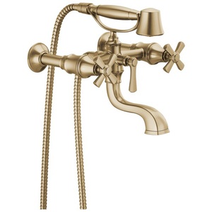 DT70210GLLHP/DT70361GL/DRP73764GL Rook Wall Mount Whirlpool Faucet Tub Faucet - Brilliance Luxe Gold DT70210GLLHP/DT70361GL/DRP73764GL Rook Wall Mount Whirlpool Faucet Tub Faucet - Brilliance Luxe Gold