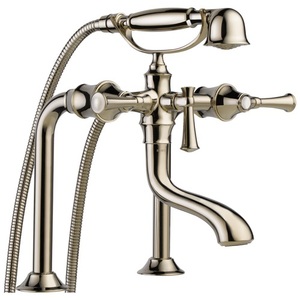 DT70305PN/DT70210PNLHP/DRP7376 Baliza Deck Mount With Handshower Tub Faucet - Brilliance Polished Nickel DT70305PN/DT70210PNLHP/DRP7376 Baliza Deck Mount With Handshower Tub Faucet - Brilliance Polished Nickel
