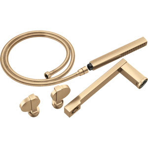 DT703100GL Frank Lloyd Wright Deck Mount With Handshower Tub Faucet - Luxe Gold