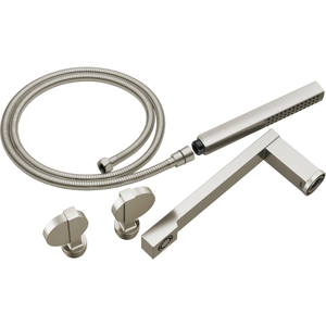 DT703100NK Frank Lloyd Wright Deck Mount With Handshower Tub Faucet - Luxe Nickel
