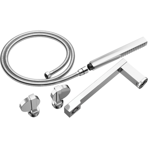 DT703100PC Frank Lloyd Wright Deck Mount With Handshower Tub Faucet - Chrome