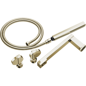 DT703100PN Frank Lloyd Wright Deck Mount With Handshower Tub Faucet - Polished Nickel