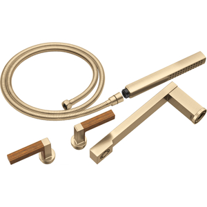 DT70322GLTK Frank Lloyd Wright Tub Faucet Trim Trim Kit - Luxe Gold / Wood