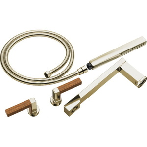 DT70322PNTK Frank Lloyd Wright Tub Faucet Trim Trim Kit - Polished Nickel/Wood DT70322PNTK Frank Lloyd Wright Tub Faucet Trim Trim Kit - Polished Nickel/Wood