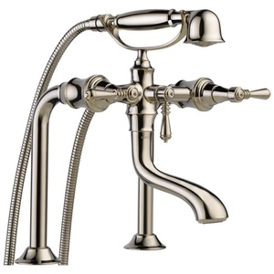 DT70336PN/DT70210PNLHP/DRP73765PN Tresa Deck Mount With Handshower Tub Faucet - Brilliance Polished Nickel DT70336PN/DT70210PNLHP/DRP73765PN Tresa Deck Mount With Handshower Tub Faucet - Brilliance Polished Nickel