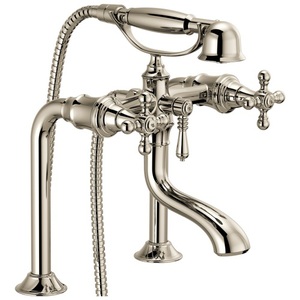 DT70338PN/DT70210PNLHP/DRP73765PN Tresa Deck Mount With Handshower Tub Faucet - Brilliance Polished Nickel