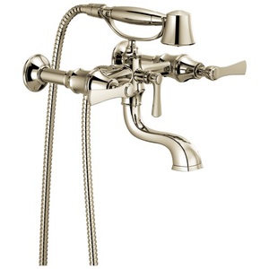 DT70210PNLHP/DT70360PN/DRP73764PN Rook Wall Mount Whirlpool Faucet Tub Faucet - Brilliance Polished Nickel DT70210PNLHP/DT70360PN/DRP73764PN Rook Wall Mount Whirlpool Faucet Tub Faucet - Brilliance Polished Nickel