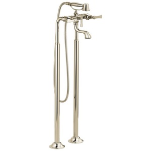 DT70210PNLHP/DT70360PN/DRP73766PN/DR70200 Rook Freestanding Tub Faucet - Brilliance Polished Nickel DT70210PNLHP/DT70360PN/DRP73766PN/DR70200 Rook Freestanding Tub Faucet - Brilliance Polished Nickel
