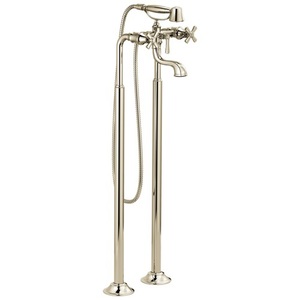 DT70210PNLHP/DT70361PN/DRP73766PN/DR70200 Rook Freestanding Tub Faucet - Brilliance Polished Nickel DT70210PNLHP/DT70361PN/DRP73766PN/DR70200 Rook Freestanding Tub Faucet - Brilliance Polished Nickel