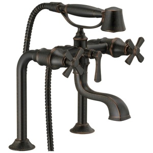 DT70210RBLHP/DT70361RB/DRP73765RB Rook Deck Mount With Handshower Tub Faucet - Venetian Bronze