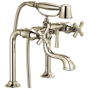 DT70210PNLHP/DT70361PN/DRP73765PN Rook Deck Mount With Handshower Tub Faucet - Brilliance Polished Nickel DT70210PNLHP/DT70361PN/DRP73765PN Rook Deck Mount With Handshower Tub Faucet - Brilliance Polished Nickel