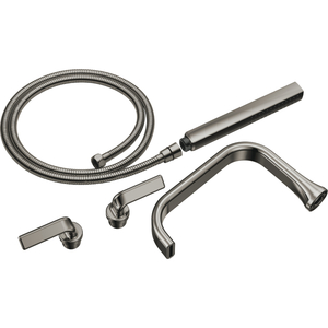 DT70367BNX Allaria Wall Mount Whirlpool Faucet Tub Faucet - Brilliance Black Onyx