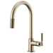 Brizo D63043LFGL Brilliance Luxe Gold Pull-Out Spray Kitchen Faucet