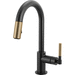 Brizo D63943LFBLGL Matte Black/Luxe Gold Single Hole Bar Faucet