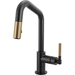 Brizo D63963LFBLGL Matte Black/Luxe Gold Single Hole Bar Faucet