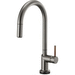 Brizo D64075LFSLLHP/DHLK177SLWD Luxe Steel Pull-Out Spray Kitchen Faucet
