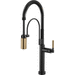 Brizo D64343LFBLGL Matte Black/Luxe Gold Single Handle Kitchen Faucet