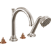 Brizo DT67465NKLHP Luxe Nickel Deck Mount Tub Faucet With Handshower