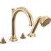 Brizo DT67465PGLHP Polished Gold Deck Mount Tub Faucet With Handshower