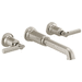 Brizo DT70476NKLHP/DHL70476NK/DR70400 Brilliance Luxe Nickel Wall Mount Tub Faucet