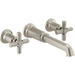 Brizo DT70476NKLHP/DHX70476NK/DR70400 Brilliance Luxe Nickel Wall Mount Tub Faucet