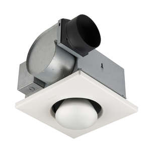 B162 With Light Bathroom Fan - White