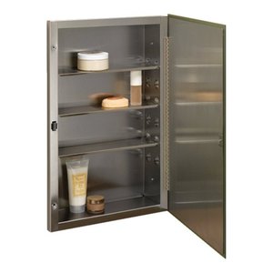 R868P24SS Frameless Swing Door Medicine Cabinet - Stainless Steel