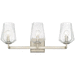 Capital Lighting C111231BS317 Brushed Silver 3 Bulb Bathroom Light