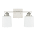 Capital Lighting C115321BN339 Brushed Nickel 2 Bulb Bathroom Light