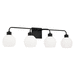 Capital Lighting C120041MB540 Matte Black 4 or more Bulb Bathroom Light