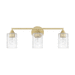 Capital Lighting C120531CG422 Capital Gold 3 Bulb Bathroom Light