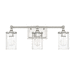 Capital Lighting C120731PN423 Polished Nickel 3 Bulb Bathroom Light