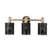 Capital Lighting C131232AB Aged Brass / Black 3 Bulb Bathroom Light