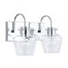 Capital Lighting C138121CH490 Chrome 2 Bulb Bathroom Light