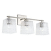 Capital Lighting C141731PN508 Polished Nickel 3 Bulb Bathroom Light