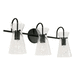 Capital Lighting C142431MB Matte Black 3 Bulb Bathroom Light